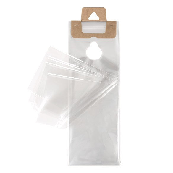 Türknopftaschen Transparent 15.6x31.4cm 30 Mikron (100 Stück) [DK6]
