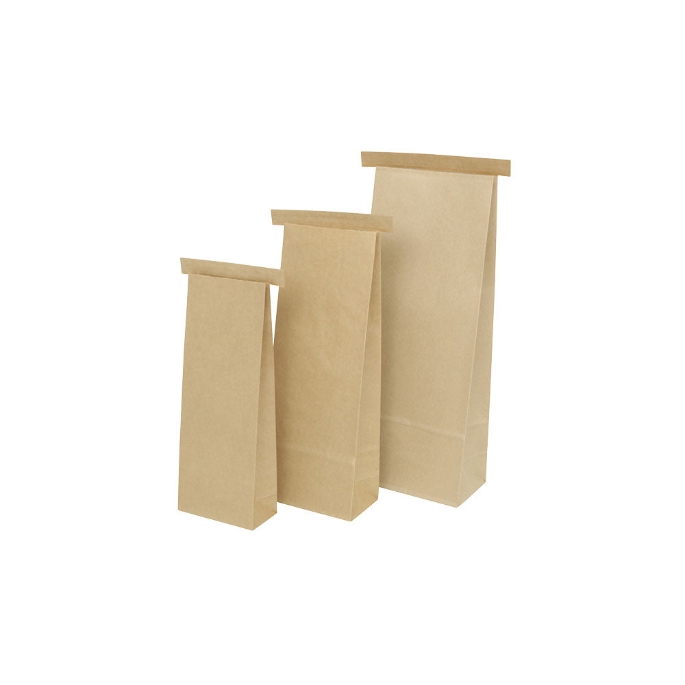 Tüten Kraft braun mit Verschluss 10x5.9x27.4 cm (500 Stück) [GB-DRE03350]