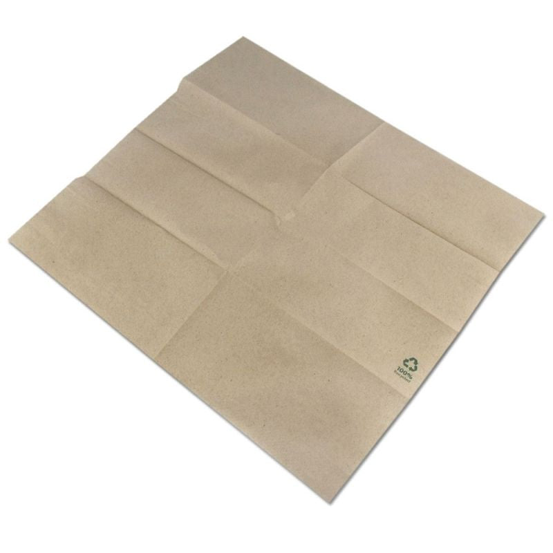Servietten Papier Braun 32x32 cm 1 Lage 1/8 Falz (6000 Stück) [GB-DSE02805]