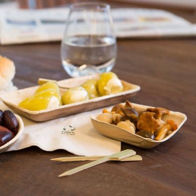 Schalen Palmblatt 8,3x2,2x8 cm, 80ml (800 Stück) [GB-DTW05482]