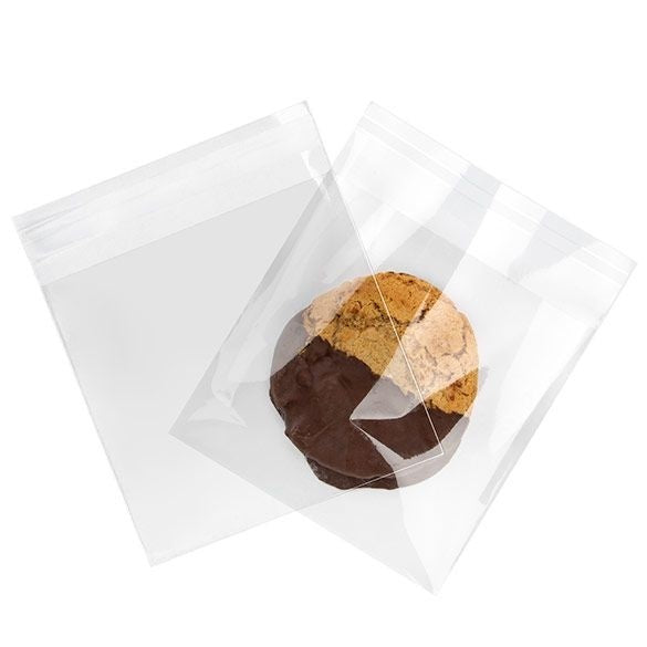 Umweltfreundliche Klappenbeutel Bioplastik 13.3x12.9cm Transparent (100 Stück) [GC5X5SM]