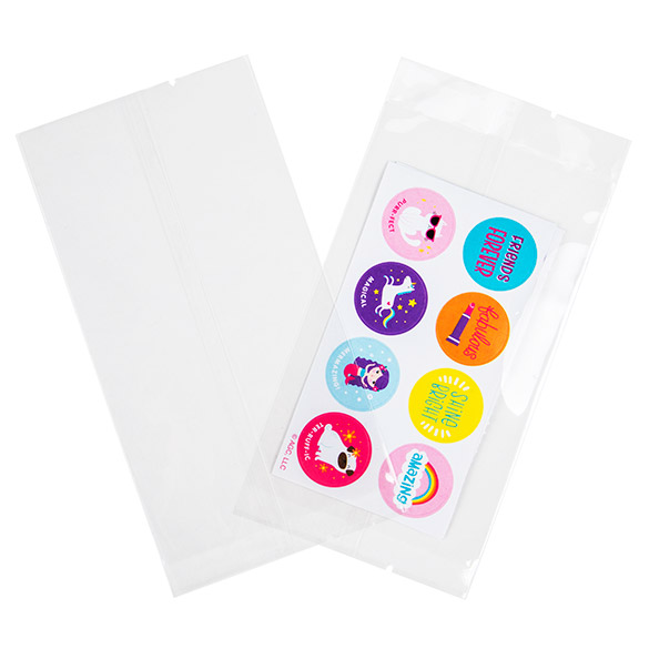 Öko-Beutel Transparent 7.6x14cm Premium und Verschweißbar (100 Stück) [CHS35H]