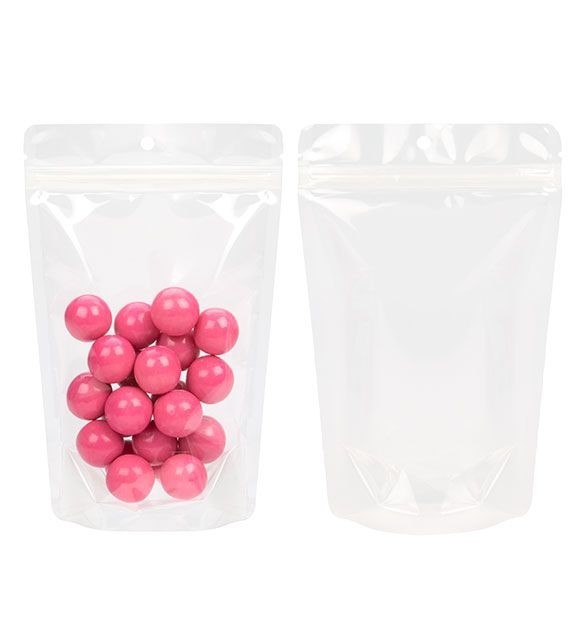 Öko Standbodenbeutel Transparent/Bioplastik 113 Gramm | 13x7.9x20.6cm (100 Stück) [ZBGE3]