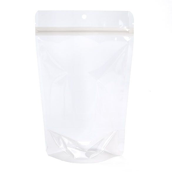 Öko Standbodenbeutel Transparent/Bioplastik 312 Gramm | 14.9x8.9x23.2cm (100 Stück) [ZBGE7]