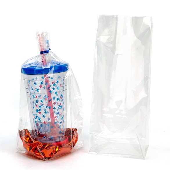 Blockbodenbeutel 10.2x7.6x25.4cm Transparent (100 Stück) [FGCC5]