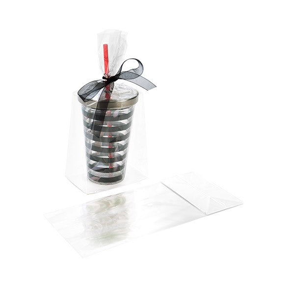 Blockbodenbeutel 12.5x7x30cm Transparent (100 Stück) [FGPB1]