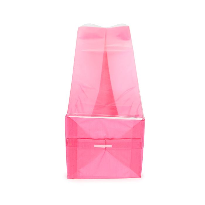 Blockbodenbeutel Neon-Rosa 5,1x5,1x21 cm mit Bodenblatt (100 Stück) [FGPB11NK]