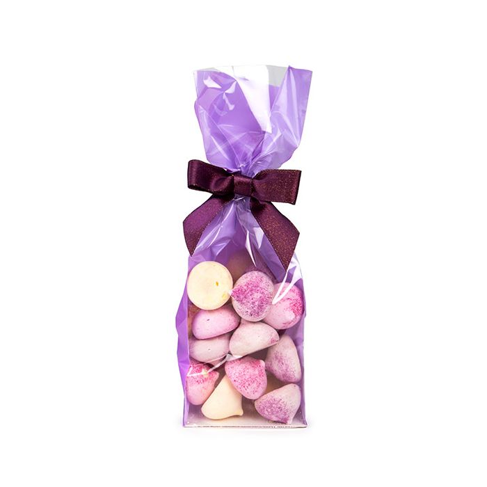 Block Bottom Bags Neon Purple w/ Paper Insert 8,9x5,7x30,5 cm