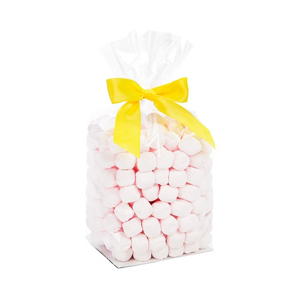 Blockbodenbeutel 10.2x7.6x25.4cm Transparent mit Bodenblatt (100 Stück) [FGPB5]