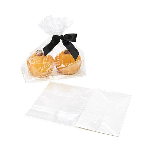 Blockbodenbeutel 17.8x10.2x22.9cm Transparent mit Bodenblatt (100 Stück) [FGPB8]