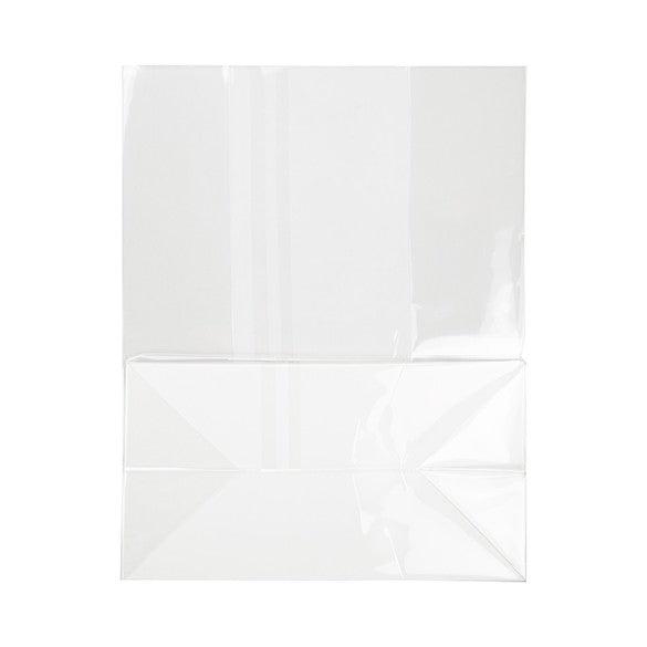 Blockbodenbeutel 17.8x10.2x22.9cm Transparent mit Bodenblatt (100 Stück) [FGPB8]