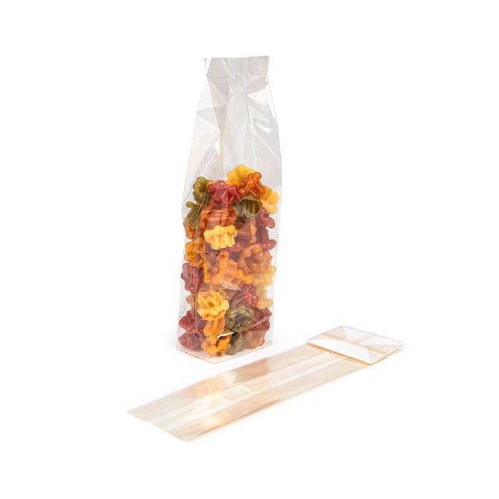 Blockbodenbeutel Heim Kompostierbar 7x5,1x25,4 cm mit Bodenblatt (100 Stück) [FGPBE17]