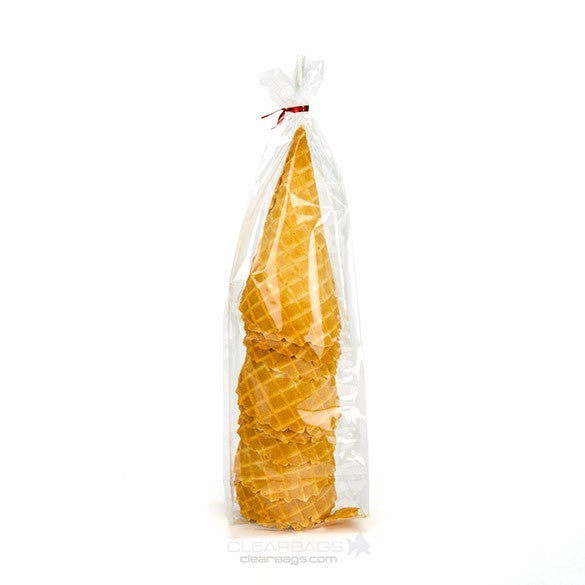 Blockbodenbeutel 8.9x5.7x30.5cm Transparent (100 Stück) [FGCC16]