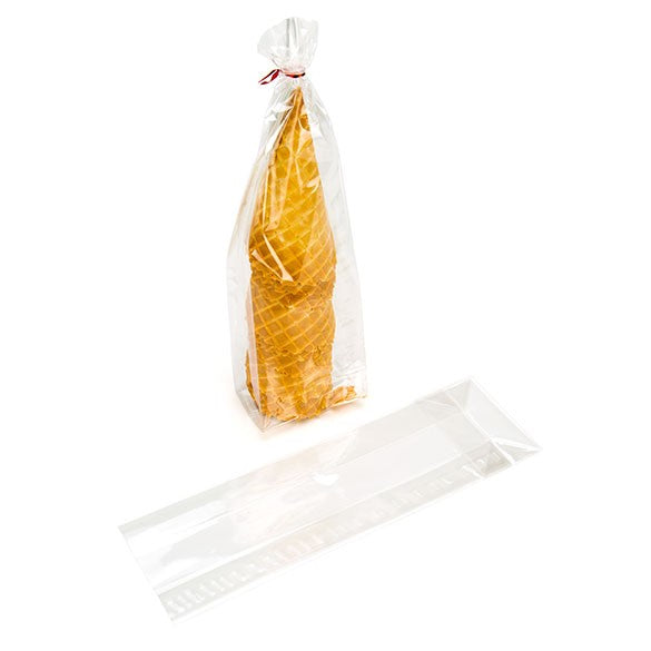 Blockbodenbeutel 8.9x5.7x30.5cm Transparent (100 Stück) [FGCC16]