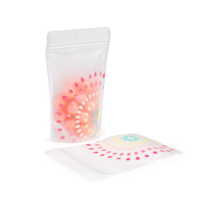 Standbodenbeutel Pastell Frost Blüte 13x7.9x20.6 cm (25 Stück) [ZBGSW3BL]