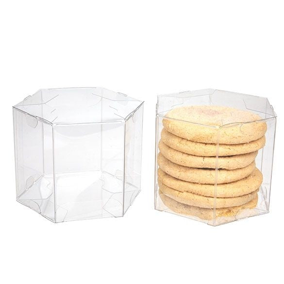 Klarsichtschachteln Hexagon 8.9x8.9x7.6cm (25 Stück) [FS352]