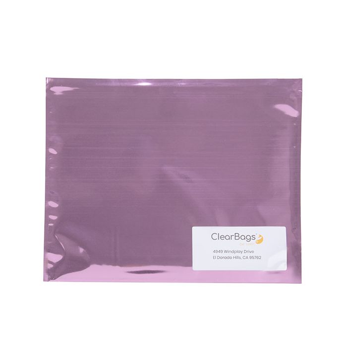 Glamour-Versandtaschen Metallisch Rosa mit Sichtfenster 30.5x23cm (100 Stück) [MMW129PK]