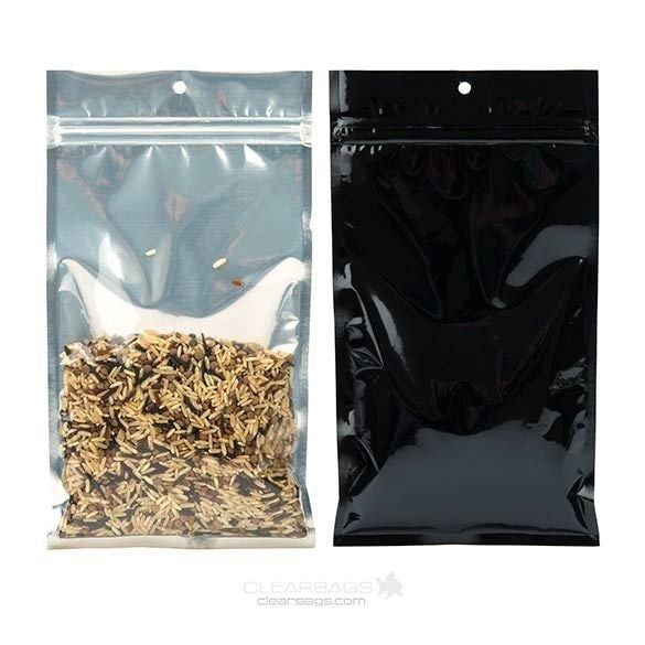 Grip Seal Bags Transparent/Black 12.7x20.8cm