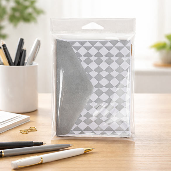 Headerbeutel Transparent 10.8x15.6cm mit Schutzverschluss (100 Stück) [HB4X6PC]