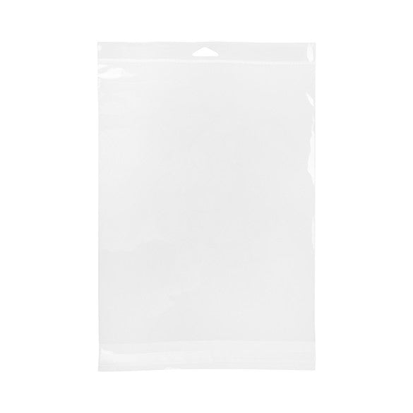 Headerbeutel Transparent 24.1x30.5cm Wiederverschließbar (100 Stück) [HB9H12]