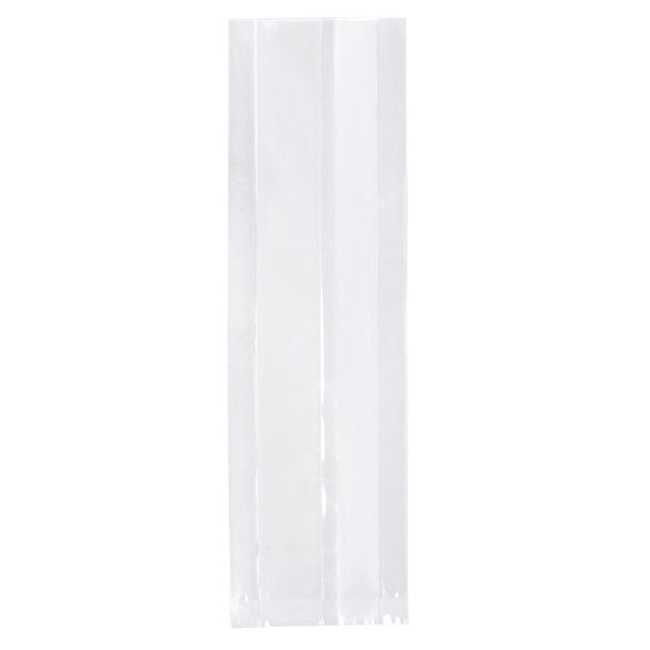 Plastikbeutel 9.5x3.2x30.5cm laminiert und mit Seitenfalten (100 Stück) [HDGB2]