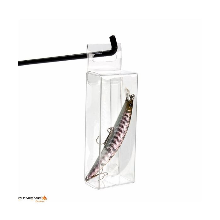 Klarsichtschachteln 3.8x2.5x10.2cm mit Aufhängeloch (25 Stück) [HFB219]