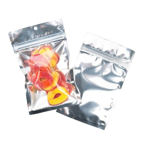 Grip Seal Bags Transparent/Silver 9.2x12.7cm