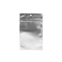 Grip Seal Bags Silver 10x16.5cm Metallised