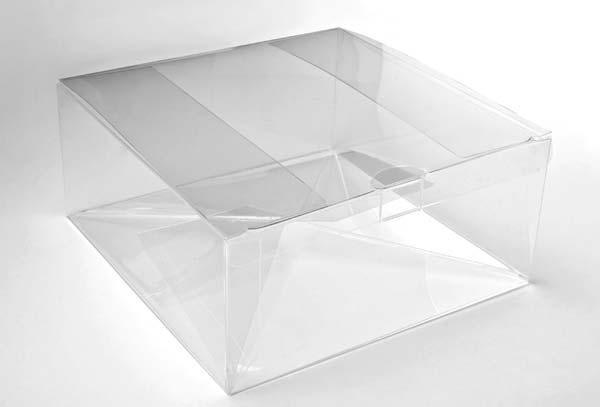 Plastic Gift Boxes 18.1x18.1x7.6cm Food Safe with Autolock Bottom