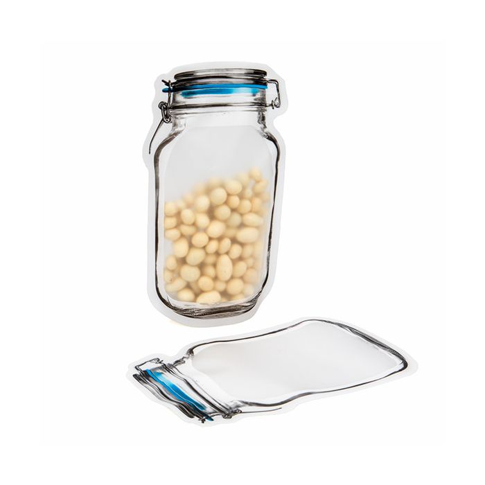 Standbodenbeutel Glasgefäß-Form 14.9x6.7x24.3cm (25 Stück) [JARLG]