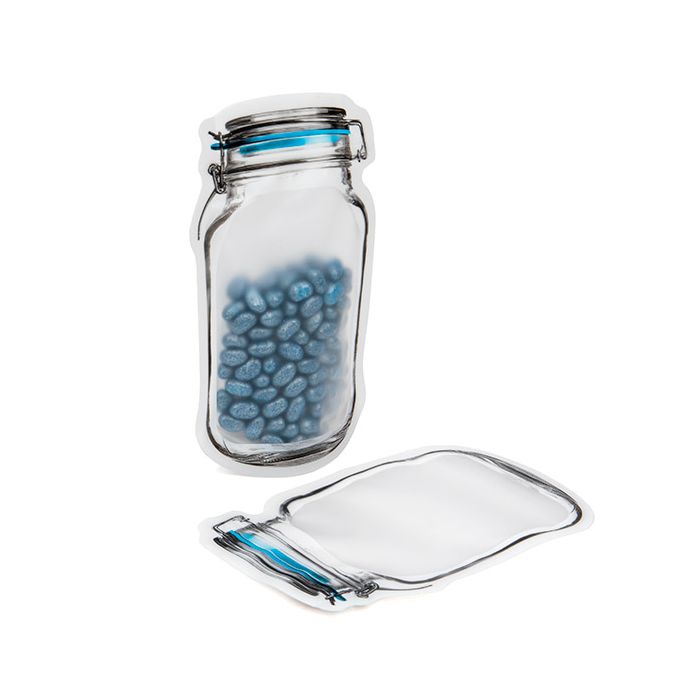 Standbodenbeutel Glasgefäß-Form 11.9x5.7x19.7cm (25 Stück) [JARMD]