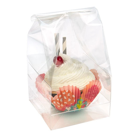 Cupcake-Beutel für 1 Jumbo-Cupcake 10.2x10.2x22.8cm Transparent (100 Stück) [CBG3]