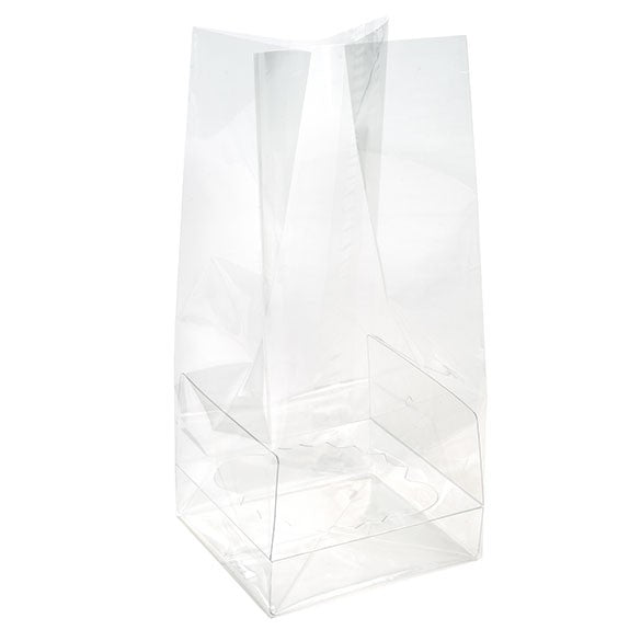 Cupcake-Beutel für 1 Jumbo-Cupcake 10.2x10.2x22.8cm Transparent (100 Stück) [CBG3]