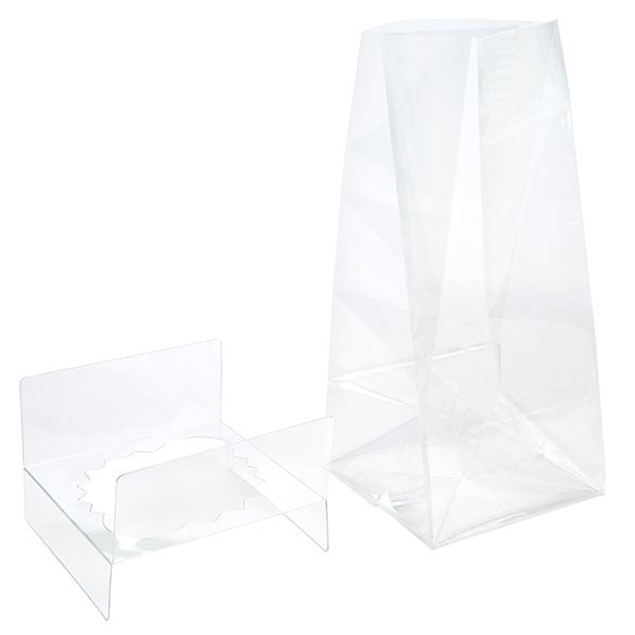 Cupcake-Beutel für 1 Jumbo-Cupcake 10.2x10.2x22.8cm Transparent (100 Stück) [CBG3]