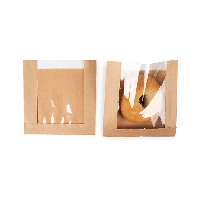 Kraft Klappenbeutel 15,9x2,9x16,5 cm mit Seitenfalte (100 Stück) [KBB8]