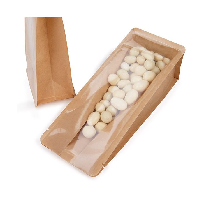 Blockbodenbeutel Kraft 8.9x7x22.9 cm (100 Stück) [BB2K]