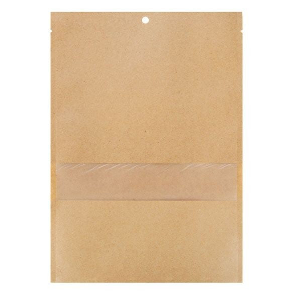 Kraft Bags Sealable 9.8x11.4 cm with Window