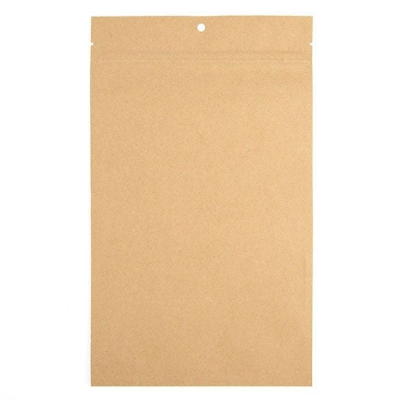 Druckverschlussbeutel Kraft 15.2x23.5cm mit Aufhängeloch (100 Stück) [HZBB7K]