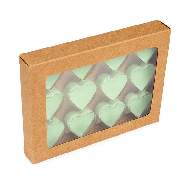 Schachteln Kraft für handgemachte Süßigkeiten, Herz-Einsatz 10.2x2.1x13.8 cm (25 Stück) [CNDYH271]