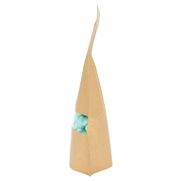 Standbodenbeutel Kraft 17x9x28.5cm | 340 Gramm (100 Stück) [ZBGW4K]