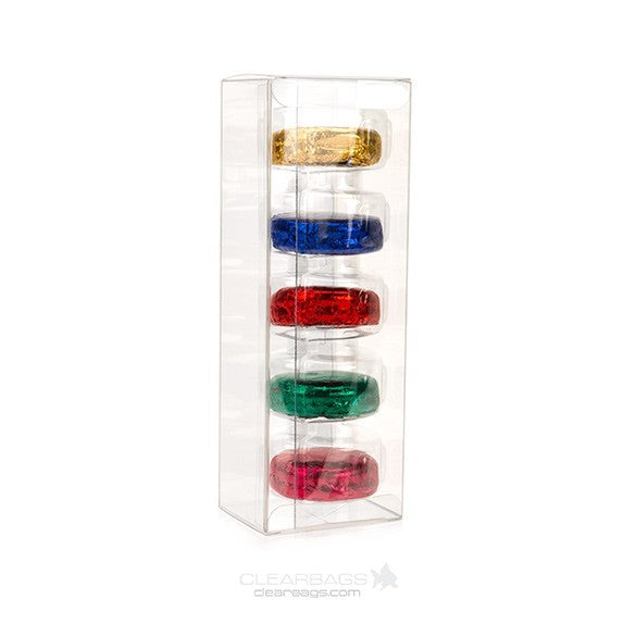 Macaron-Schachteln für 5 Macarons 6.5x5.1x19.1cm Transparent (25 Stück) [MBS1]