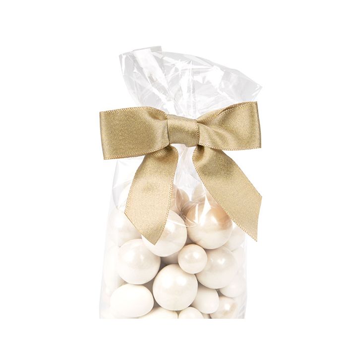 Schleife vorgebunden Metallic Champagner 8,9 cm (25 Stück) [MBOWC]