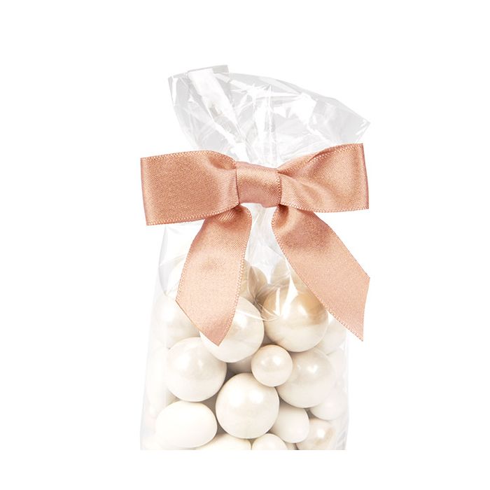 Schleife vorgebunden Metallic Rose 8,9 cm (25 Stück) [MBOWRS]