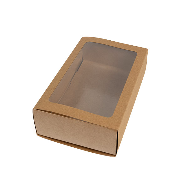 Zweiteilige Papierschachteln Kraft 21x12,7x5,7 cm (25 Stück) [MBS10K]