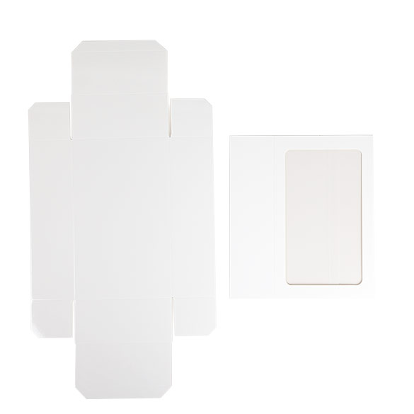 Zweiteilige Papierschachteln Weiß 21x12,7x5,7 cm (25 Stück) [MBS10W]
