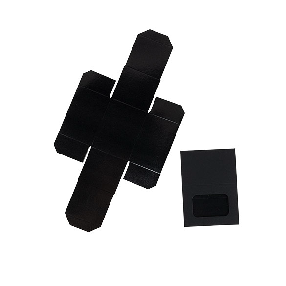 Zweiteilige Papierschachteln Schwarz 9,5x6,4x5,7 cm (25 Stück) [MBS8B]