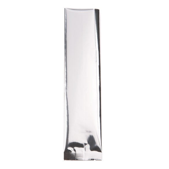 Kunststoffbeutel Silber 5x20,3cm Metallisiert und Verschweißbar (100 Stück) [SVP28S]