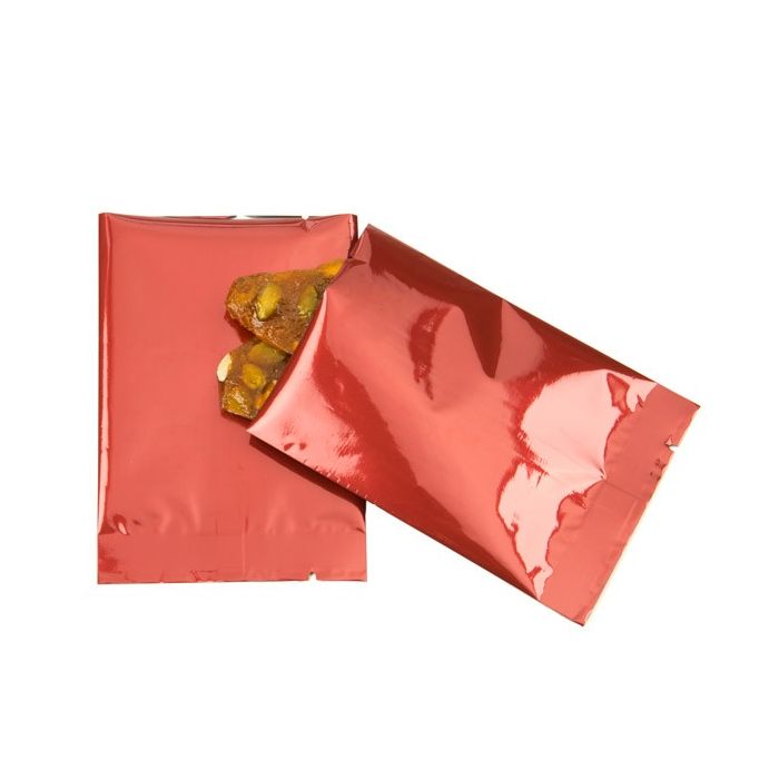 Plastic Bags Red 7.5x10.2cm Metallised and Sealable