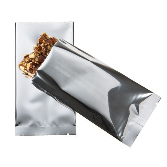 Kunststoffbeutel Silber 7,5x14cm Metallisiert und Verschweißbar (100 Stück) [SVP35HS]