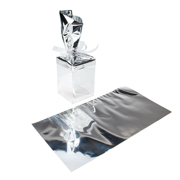 Folientopper Metallic Silber 22,9x43,2 cm (25 Stück) [MT3S]